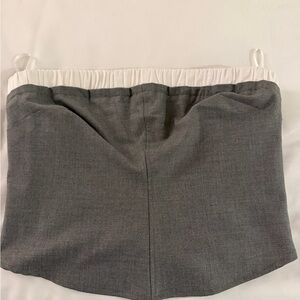 Zara Gray and White Top